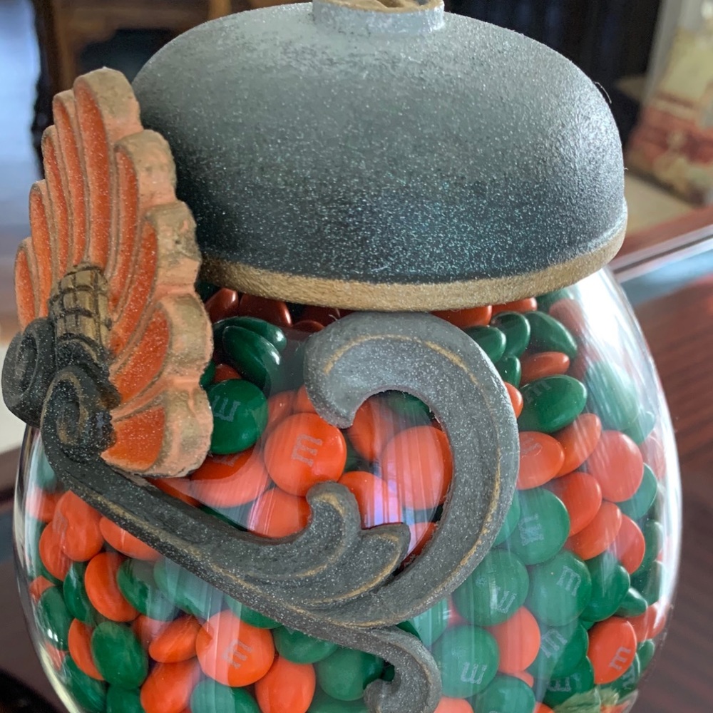 💚 11” Hand Painted Carousel Gum Ball Machine Bank - Picture 2 of 7